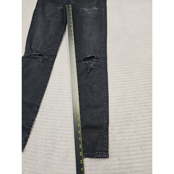 American Eagle Jeans Womens 8 Long Black The Luxe Jean Hi Rise Jegging - Picture 2 of 9